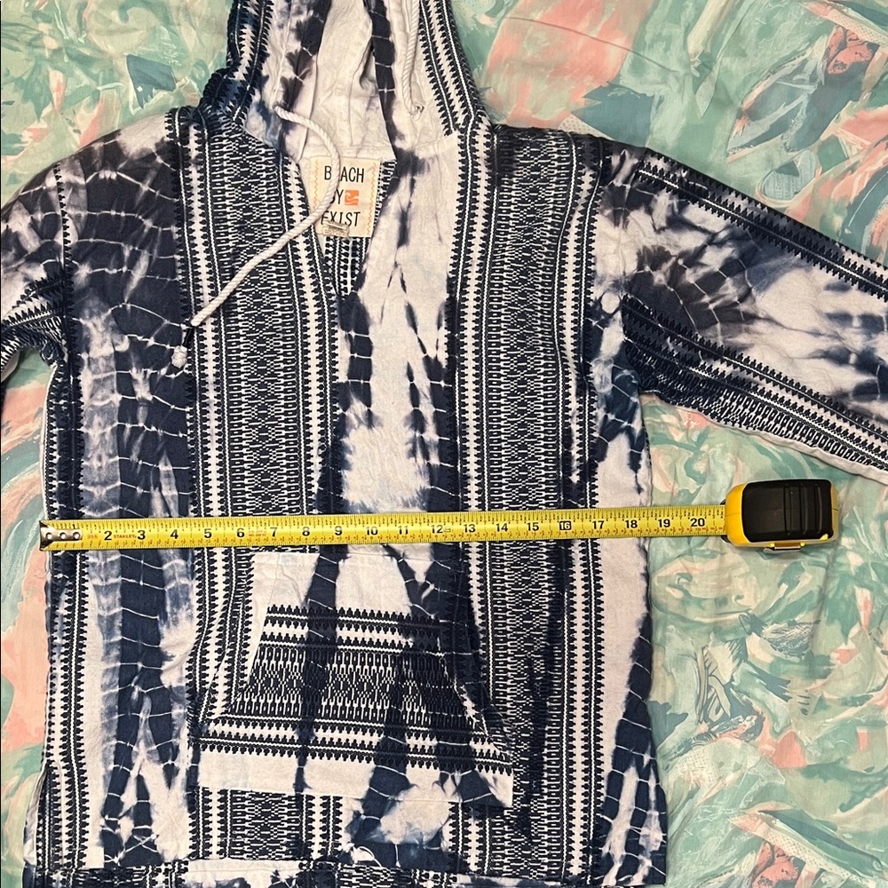 Beach By Exist Navy and White 100% Cotton  Hoodie - Picture 13 of 14